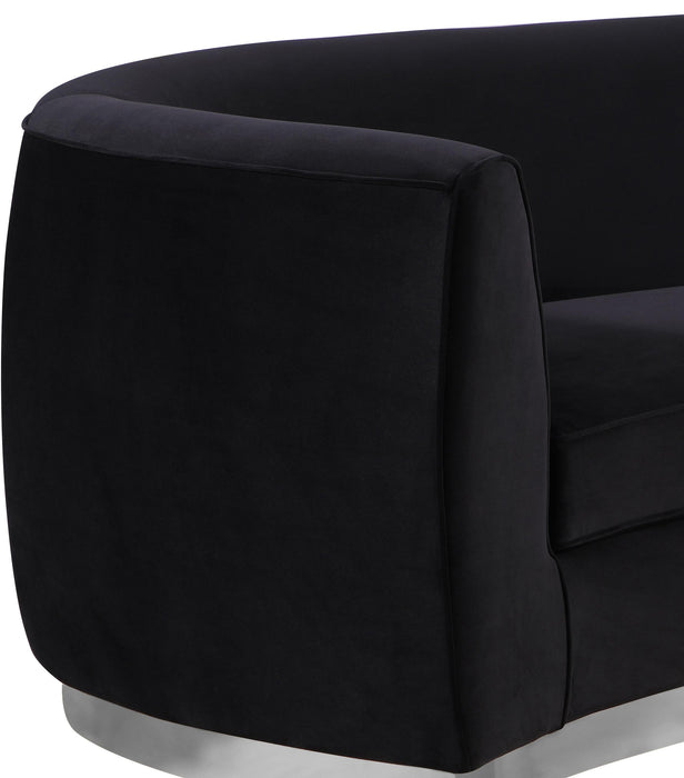 Julian Black Velvet Sofa - James Furniture (NY)