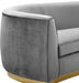 Julian Grey Velvet Loveseat - James Furniture (NY)
