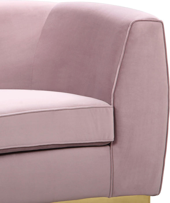 Julian Pink Velvet Loveseat - James Furniture (NY)