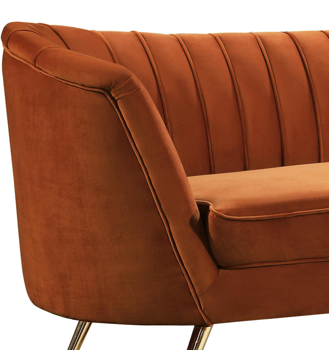 Margo Cognac Velvet Sofa - James Furniture (NY)