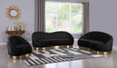 Shelly Black Velvet Sofa - James Furniture (NY)