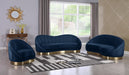 Shelly Navy Velvet Chaise - James Furniture (NY)