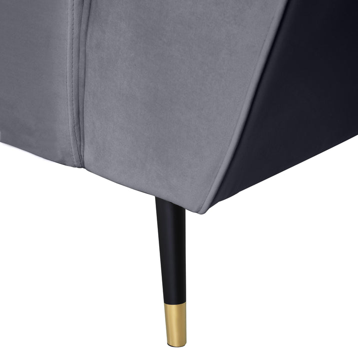 Beaumont Grey Velvet Loveseat - James Furniture (NY)