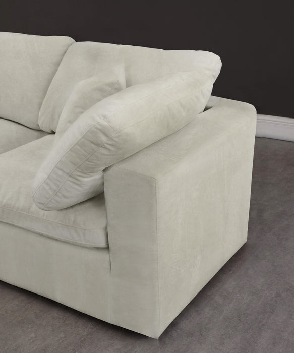 Cozy Cream Velvet Cloud Modular Sofa