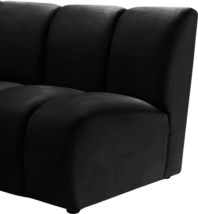 Infinity Black Velvet 6pc. Modular Sectional - James Furniture (NY)