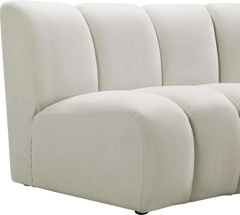 Infinity Cream Velvet 8pc. Modular Sectional - James Furniture (NY)