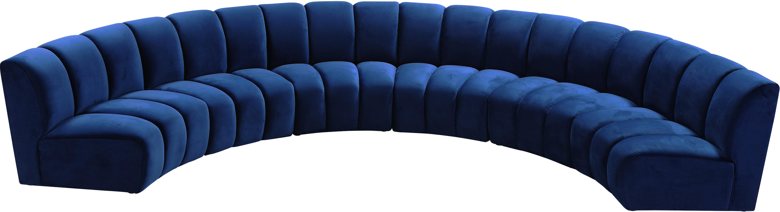 Infinity Navy Velvet 6pc. Modular Sectional - James Furniture (NY)