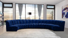 Infinity Navy Velvet 7pc. Modular Sectional - James Furniture (NY)