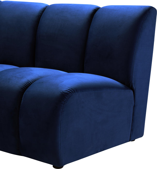 Infinity Navy Velvet 4pc. Modular Sectional - James Furniture (NY)