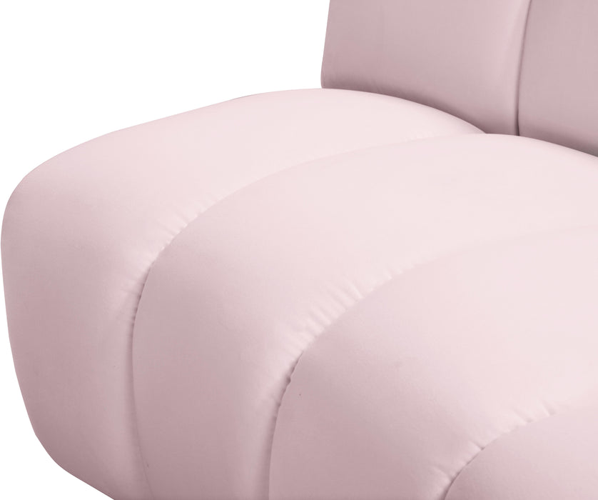 Infinity Pink Velvet 2pc. Modular Sectional - James Furniture (NY)