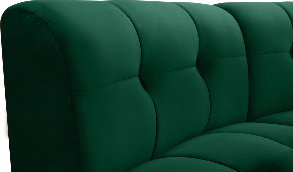 Limitless Green Velvet 15pc. Modular Sectional