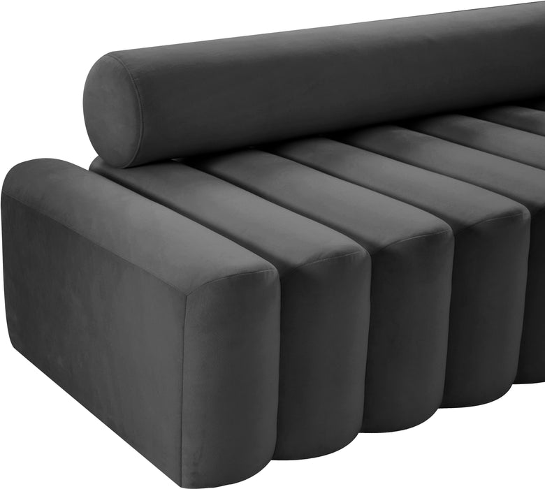 Melody Grey Velvet Sofa - James Furniture (NY)