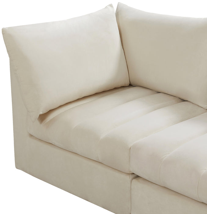 Jacob Cream Velvet Modular Sectional - James Furniture (NY)