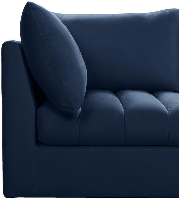 Jacob Navy Velvet Modular Sectional - James Furniture (NY)