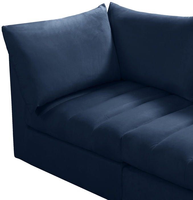 Jacob Navy Velvet Modular Sectional - James Furniture (NY)