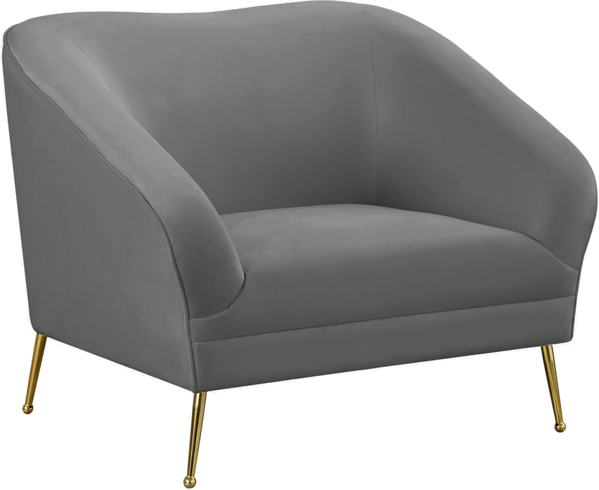 Hermosa Grey Velvet Chair image