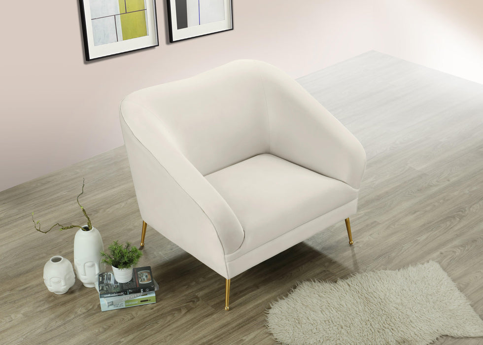 Hermosa Cream Velvet Chair