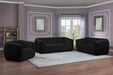 Dixie Black Velvet Loveseat - James Furniture (NY)