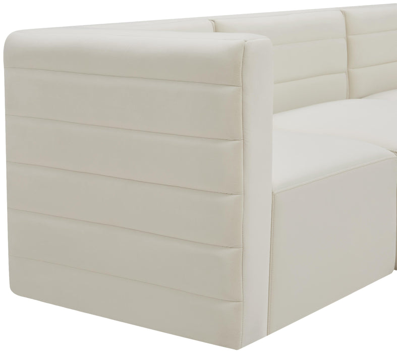 Quincy Cream Velvet Modular Sofa