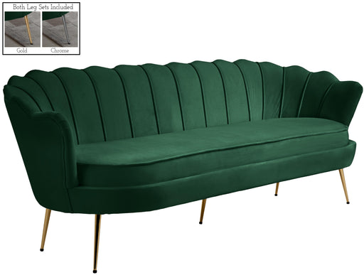 Gardenia Green Velvet Sofa image