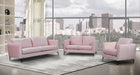 Poppy Pink Velvet Loveseat - James Furniture (NY)
