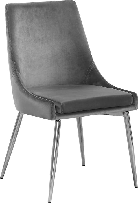 Karina Grey Velvet Dining Chair