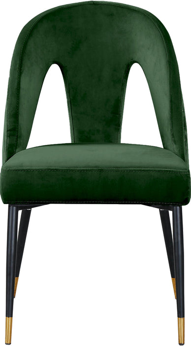 Akoya Green Velvet Dining Chair