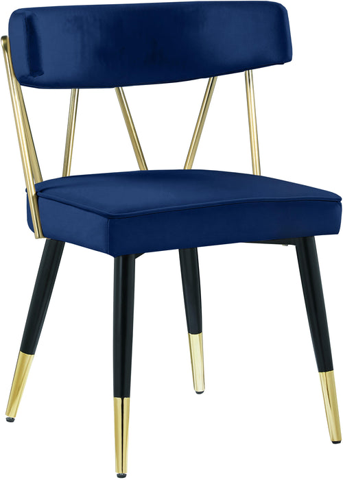 Rheingold Navy Velvet Dining Chair