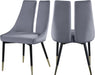 Sleek Grey Velvet Dining Chair image