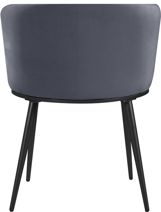 Skylar Grey Velvet Dining Chair