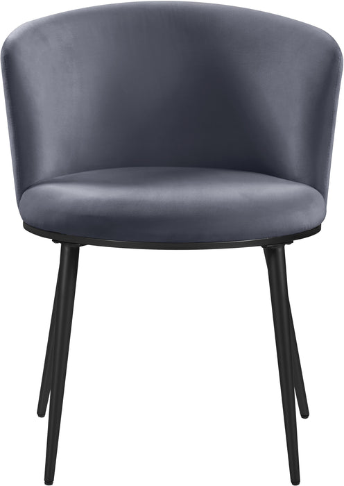 Skylar Grey Velvet Dining Chair