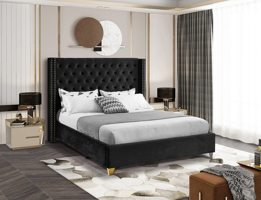 Barolo Black Velvet Full Bed