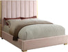 Becca Pink Velvet Queen Bed - James Furniture (NY)