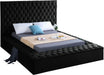 Bliss Black Velvet Queen Bed (3 Boxes) - James Furniture (NY)