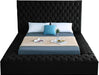 Bliss Black Velvet King Bed (3 Boxes) - James Furniture (NY)