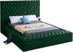 Bliss Green Velvet King Bed (3 Boxes) - James Furniture (NY)