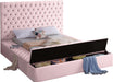 Bliss Pink Velvet King Bed (3 Boxes) - James Furniture (NY)