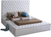 Bliss White Velvet Queen Bed (3 Boxes) - James Furniture (NY)