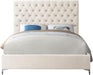 Cruz Cream Velvet Queen Bed - James Furniture (NY)
