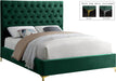 Cruz Green Velvet King Bed - James Furniture (NY)