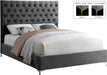 Cruz Grey Velvet Queen Bed - James Furniture (NY)