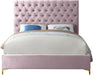 Cruz Pink Velvet King Bed - James Furniture (NY)