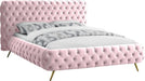 Delano Pink Velvet Queen Bed - James Furniture (NY)