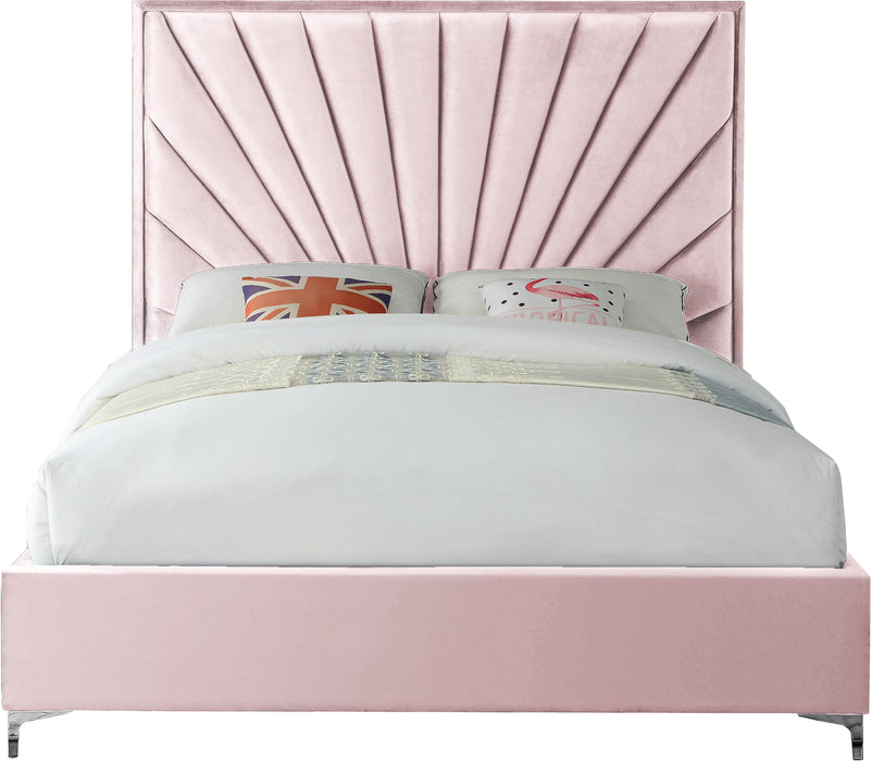 Eclipse Pink Velvet King Bed - James Furniture (NY)