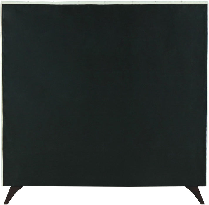 Elly Cream Velvet Queen Bed - James Furniture (NY)