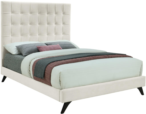 Elly Cream Velvet King Bed - James Furniture (NY)
