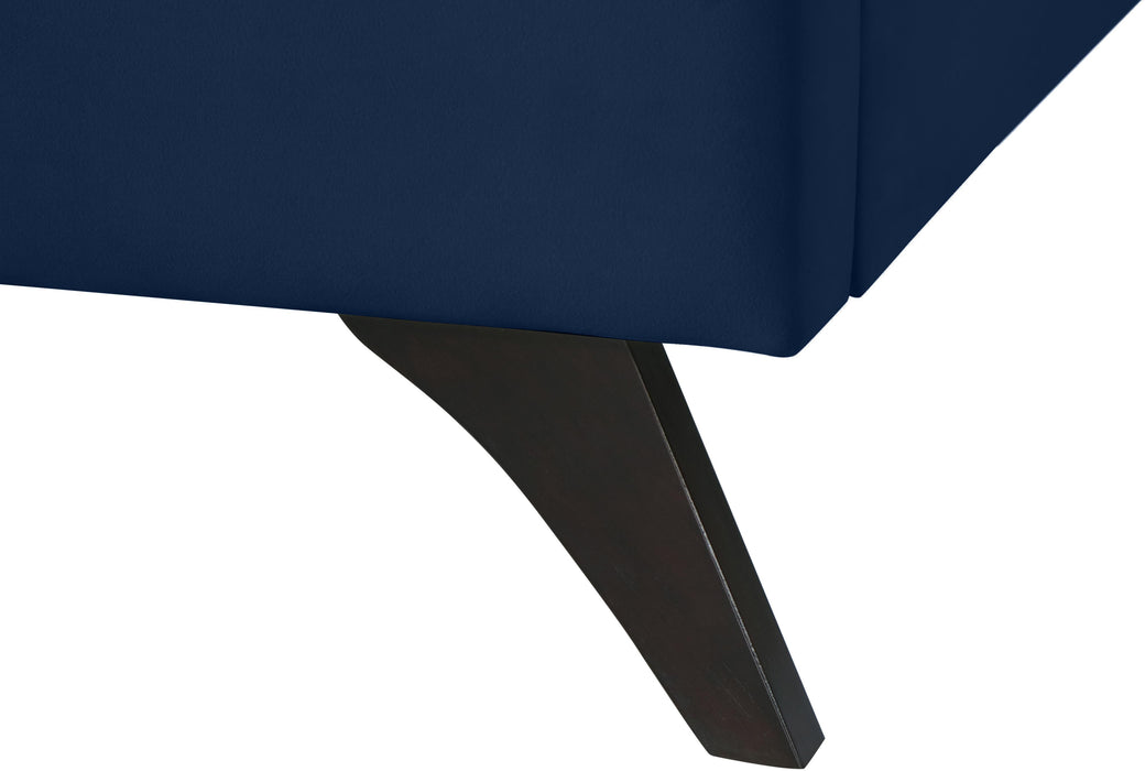 Elly Navy Velvet Full Bed - James Furniture (NY)