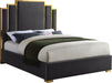 Hugo Grey Velvet Queen Bed - James Furniture (NY)