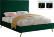 Jasmine Green Velvet Queen Bed - James Furniture (NY)