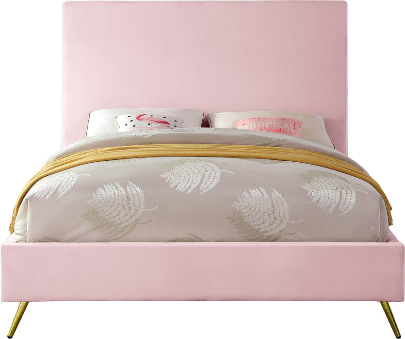Jasmine Pink Velvet Queen Bed - James Furniture (NY)